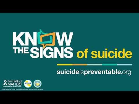 Watch for Warning Signs of Suicide September is Suicide Prevention Awareness Month 