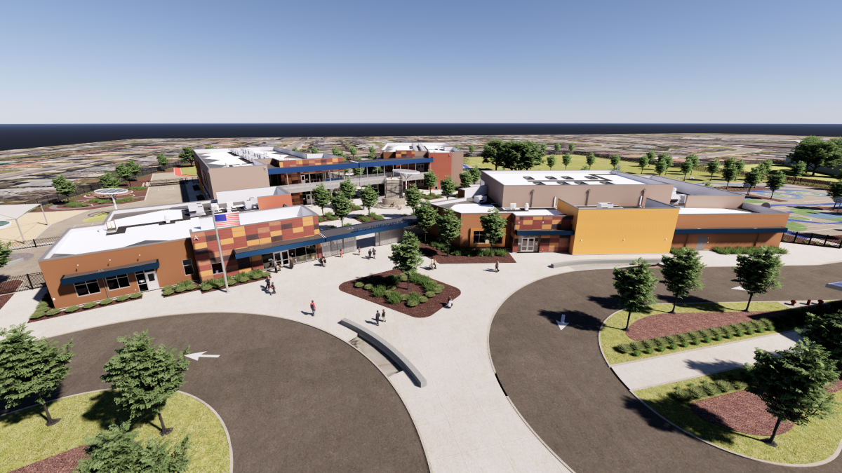 Overview rendering of new Pacific Elementary School Construction Project