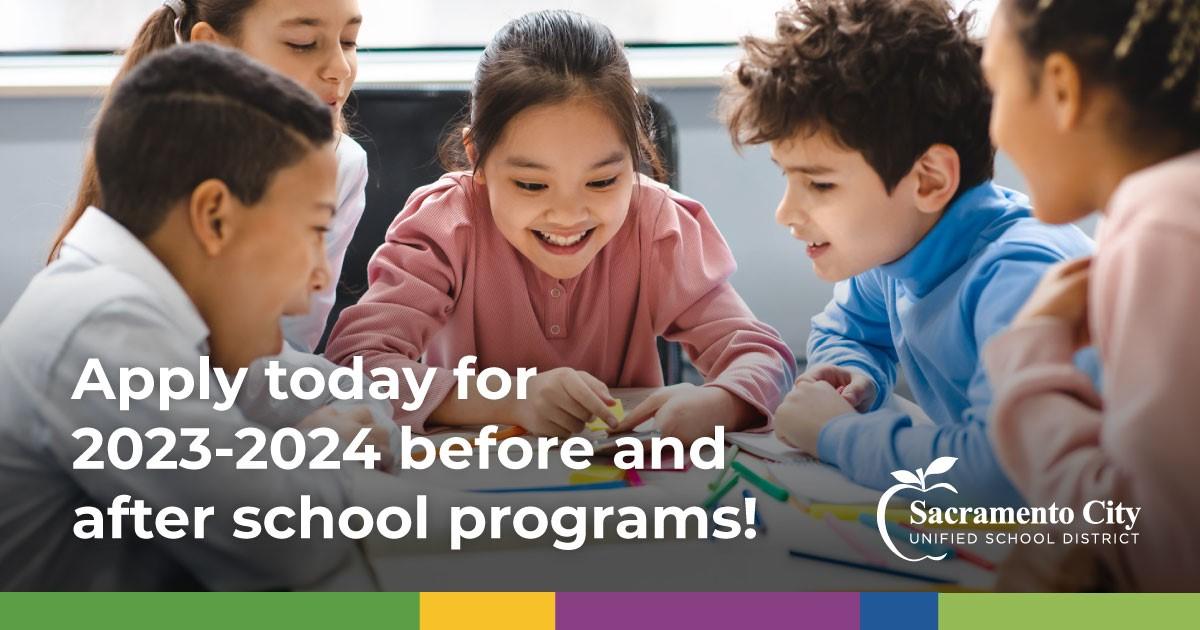 Apply today for 2023-2024 before and after school programs!