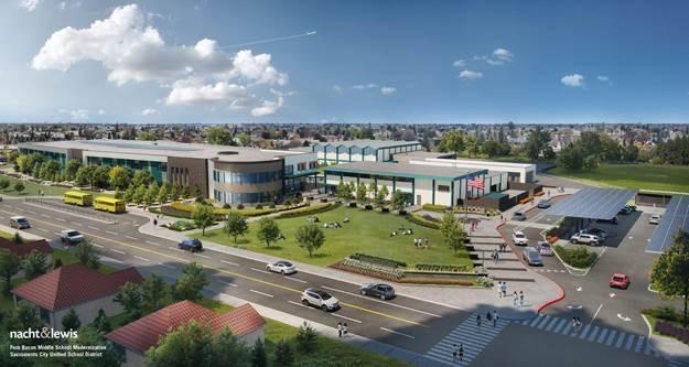 Rendering of new Fern Bacon Middle School