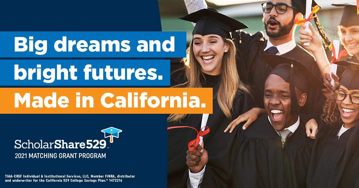 Apply for the ScholarShare 529 Matching Grant Program Sacramento City
