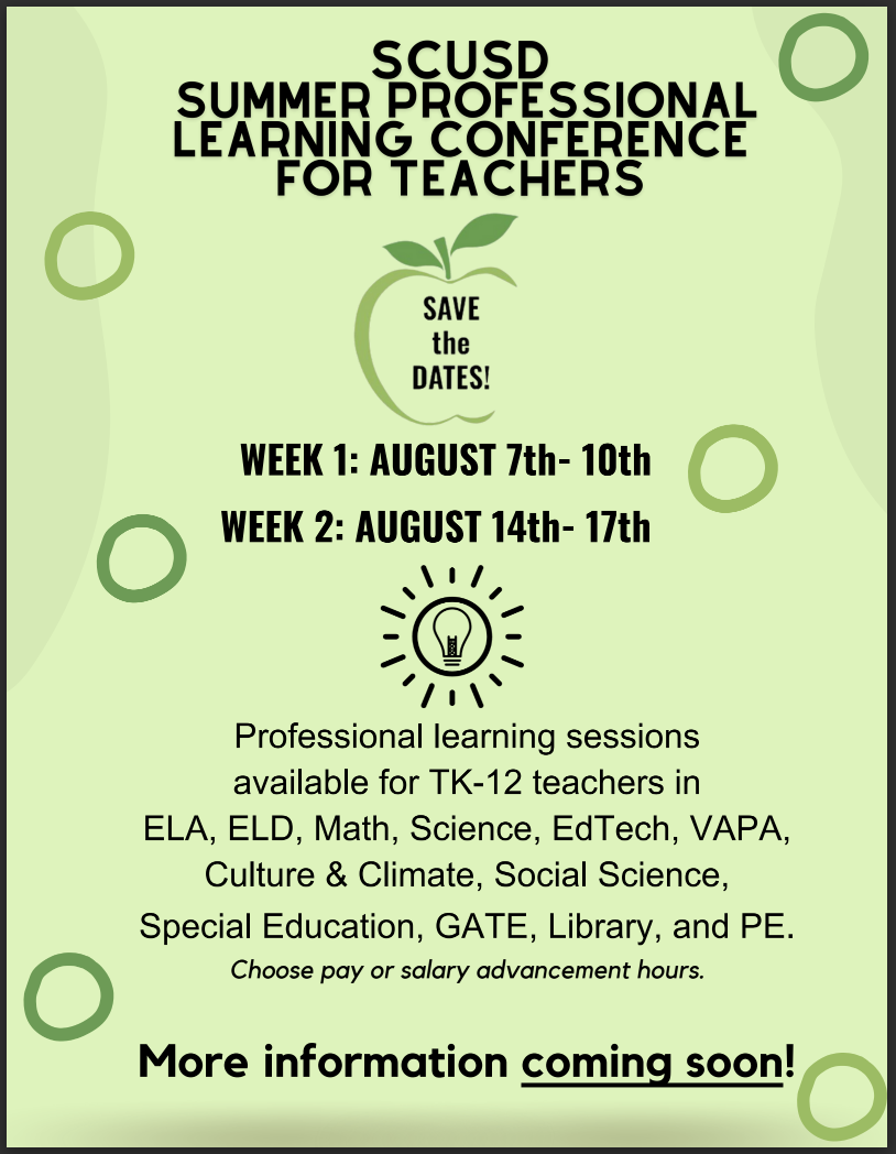 Mathematics professional development resources sacramento city