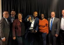 Photo of Board with CSBA Golden Bell Award