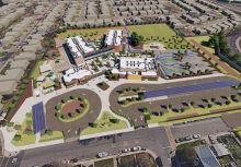Overview rendering of new Pacific Elementary School Construction Project